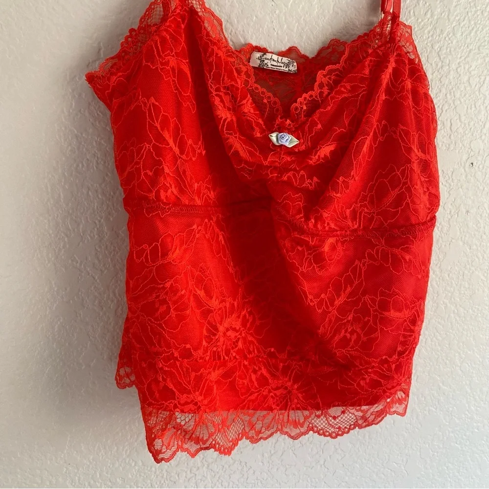 NEW Free People Lacey Essential Red Cami